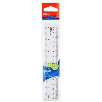 Deli Linijka 15 cm prze�roczysta