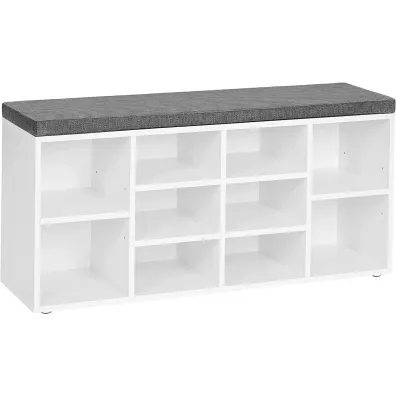 Songmics Szafka na buty z siedziskiem biaa LOFT 104 cm