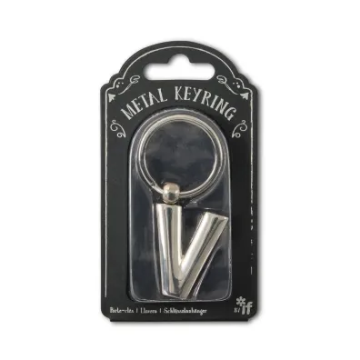 If Silver Letter Keyring - brelok do kluczy litera V