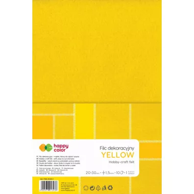 Happy Color Filc dekoracyjny, 20x30 cm, 1,5 mm, 10 arkuszy, ty ty 10 szt.