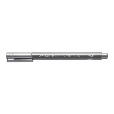 Staedtler Flamaster p�dzelkowy Metallic brush srebrny 10 szt.