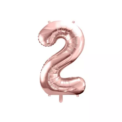 PartyDeco Balon foliowy 2 r�owe z�oto 86cm