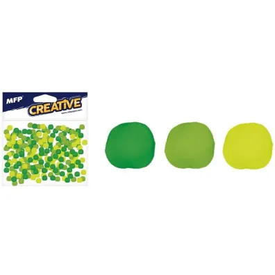 MFP Pompony 1,5cm/120 szt. zielone mix