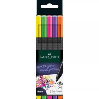Faber-Castell Cienkopisy neonowe Grip 5 szt.