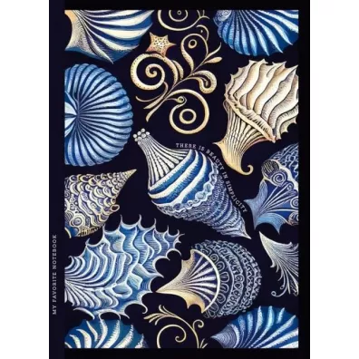 Fresh Notatnik ozdobny Muszle 143x200 mm, kratka 64 kartek