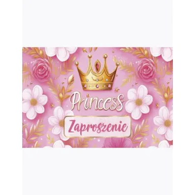 Zaproszenie Z 160x95 zest. 62127 Dzieci�ce - Bajkowe, Dziewczynka, Grafika, Korony, Urodziny