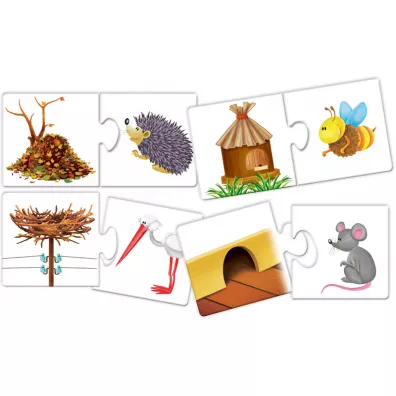 Puzzle edukacyjne 24 el. Domki i kryj�wki Adamigo