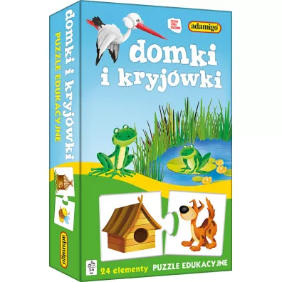 Puzzle edukacyjne 24 el. Domki i kryj�wki Adamigo