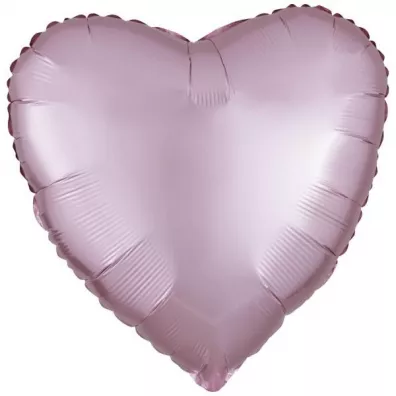 Amscan Balon foliowy Lustre Pastel r�owy serce 43cm