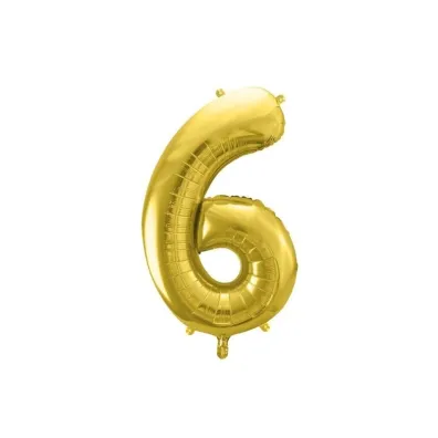 PartyDeco Balon foliowy 6 jasny z�oty 72cm