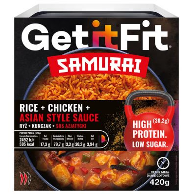 Get It Fit Samurai Ryż + kurczak + sos azjatycki 420 g