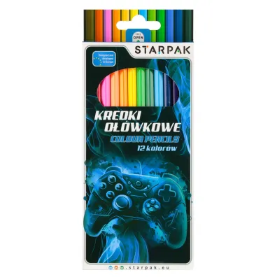 Kredki o��wkowe 12 kolor�w Pad STARPAK 559670