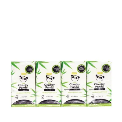 The Cheeky Panda Chusteczki bambusowe trzywarstwowe kieszonkowe 10 szt.