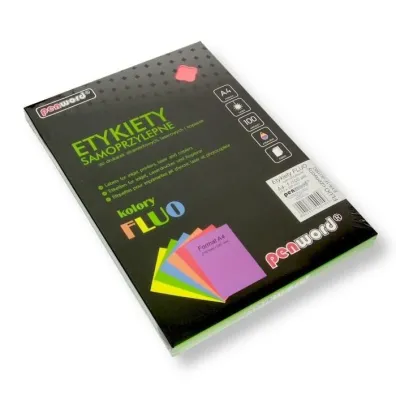 Polsirhurt Etykiety samoprzylepne A4 fluo czerwone 100 szt.