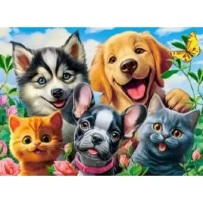 Puzzle 70 el. Pets Selfie Castorland