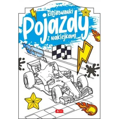 Pojazdy. Kolorowanka z naklejkami