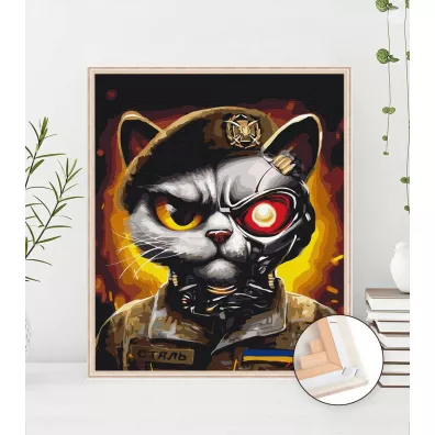 Twoje Hobby Malowanie po numerach - Kot Si� Zbrojnych Ukrainy 40x50cm
