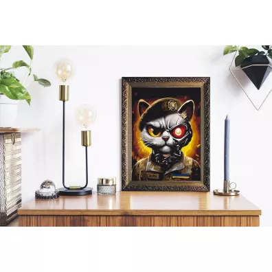 Twoje Hobby Malowanie po numerach - Kot Si� Zbrojnych Ukrainy 40x50cm