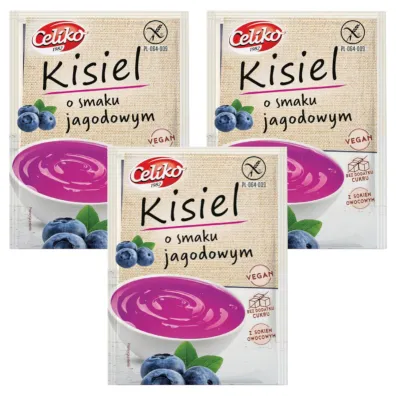 Celiko Kisiel jagodowy bezglutenowy Zestaw 3 x 40 g