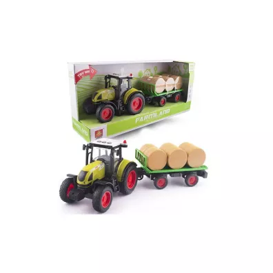 Traktor z przyczep� na bele siana �wiat�o i d�wi�k Lena