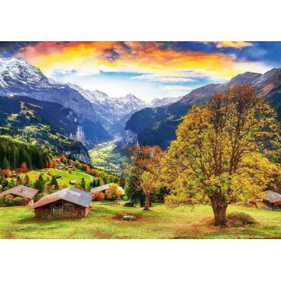 Puzzle 1000 Malownicza alpejska wioska TREFL