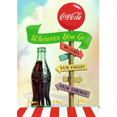 Puzzle 1000 el. Coca-Cola:Gdziekolwiek zmierzasz Trefl