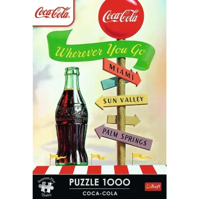 Puzzle 1000 el. Coca-Cola:Gdziekolwiek zmierzasz Trefl