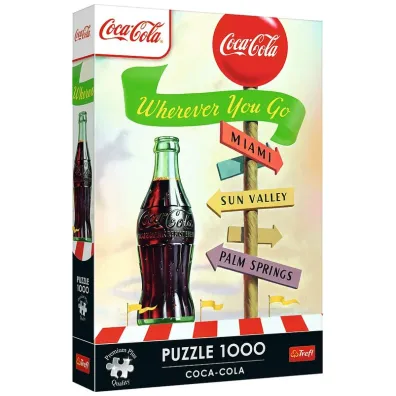 Puzzle 1000 el. Coca-Cola:Gdziekolwiek zmierzasz Trefl