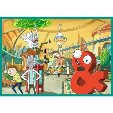 Puzzle 4x250 el. Zakr�cony �wiat Ricka i Morty Trefl