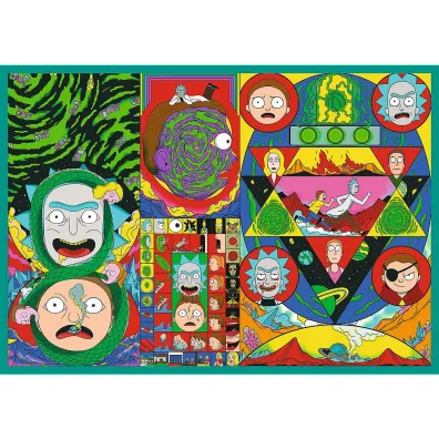Puzzle 4x250 el. Zakr�cony �wiat Ricka i Morty Trefl
