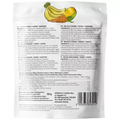 Diet-Food �elki banan, mango, marchew Zestaw 3 x 50 g Bio
