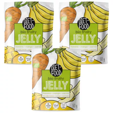 Diet-Food �elki banan, mango, marchew Zestaw 3 x 50 g Bio