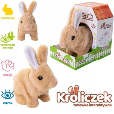 Kr�liczek na baterie br�zowy Askato