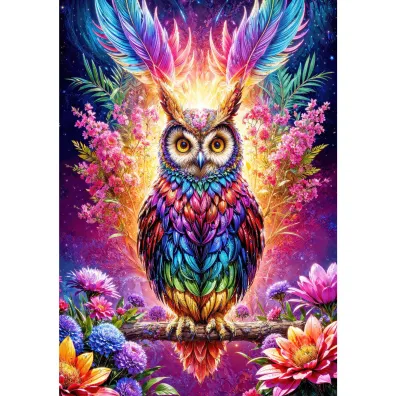 Puzzle 3000 Kolorowa sowa Enjoy