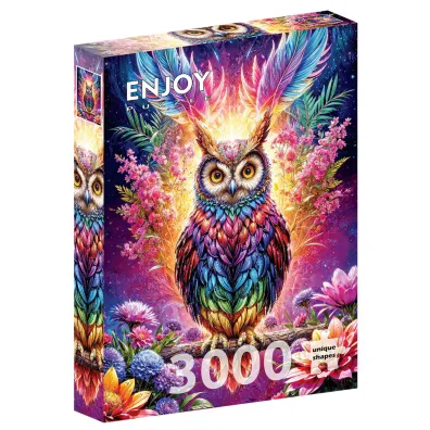 Puzzle 3000 Kolorowa sowa Enjoy