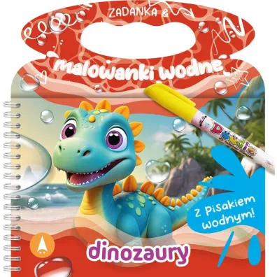 Malowanka 200X140 Zadanka & malowanki wodne. Dinozaury  PISAK SKRZAT 079906 - Wioleta �y�owska