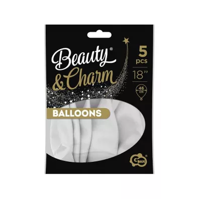 Godan Balony Beauty&Charm pastelowe bia�e 5 szt.