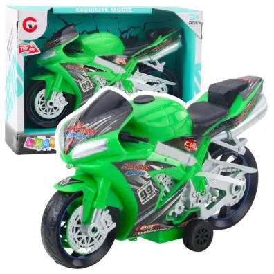 Motor wy�cigowy z nap�dem zielony LeanToys