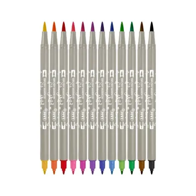 Jovi Flamastry dwustronne Brush 12 szt.