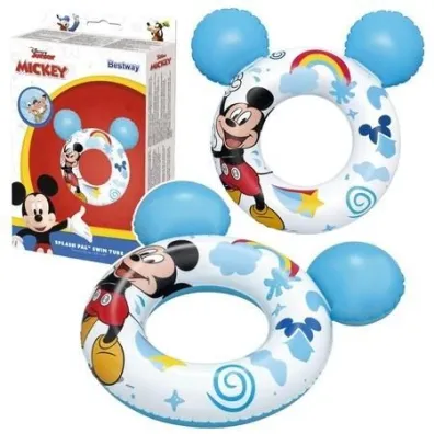 Ko�o dmuchane Mickey Mouse z uszami niebieskie Bestway