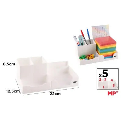Mp Main Paper Organizer na biurko bia�y
