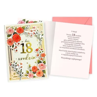 Kukartka Karnet Urodziny 18