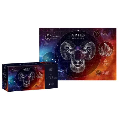 Puzzle 250 el. Zodiac Signs 1 Aries, Znaki Zodiaku Baran Interdruk