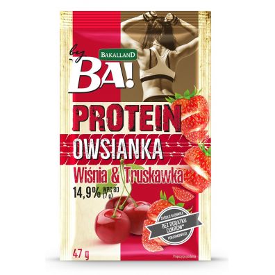 Bakalland Ba! Owsianka Proteinowa Wiśnia i Truskawka 47 g