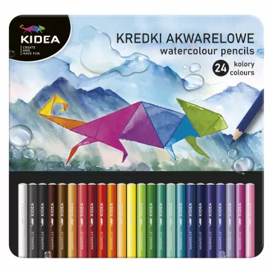 Derform Kidea Kredki akwarelowe w pudeku 24 szt.