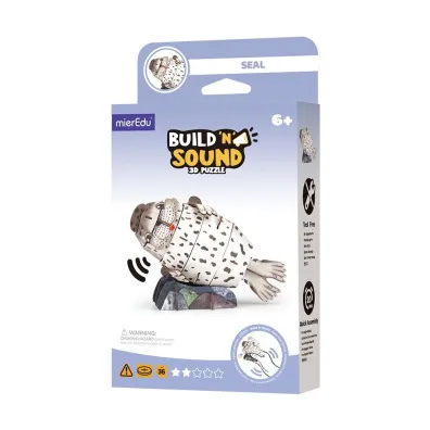 Puzzle 3D. Buduj i s�uchaj - Foka mierEdu