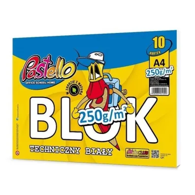 Alfa Pastello Blok techniczny A4 250g 10 kartek