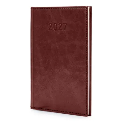 Kalendarz 2027 A5 Agenda Tygodniowy Br�zowy