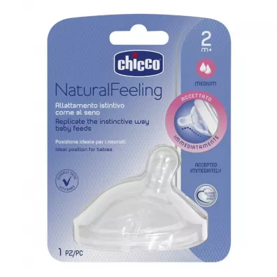 Chicco Smoczek silikonowy na butelk� przep�yw �redni 2 m+