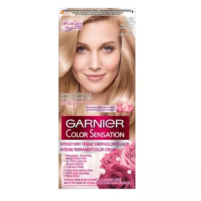 Garnier Color Sensation farba do w�os�w 9.02 Opalizuj�cy Jasny Blond